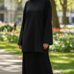 Ensemble 2 pièces casual chic – Haut + Jupe longue en pure Coton (état neuf)