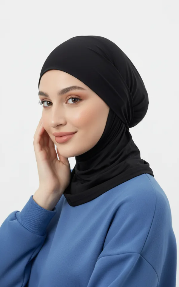 Hijab Ninja Prêt-à-Enfiler - Couleur Noir