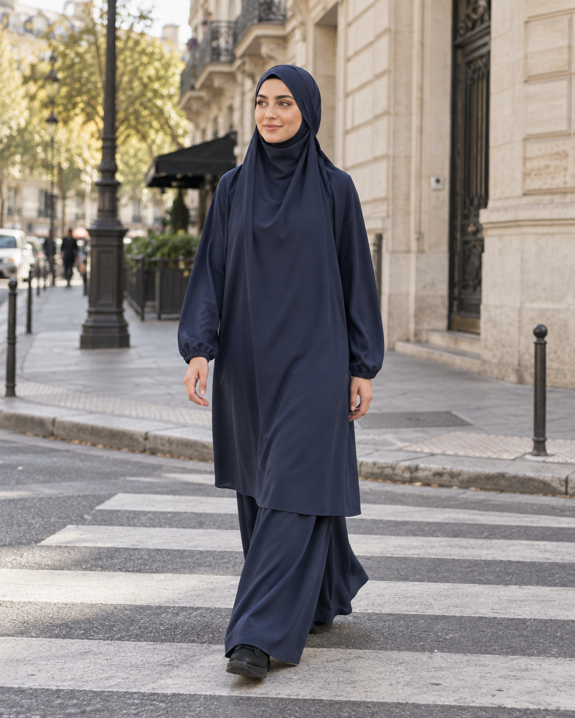 Jilbab avec capuche et jupe longue