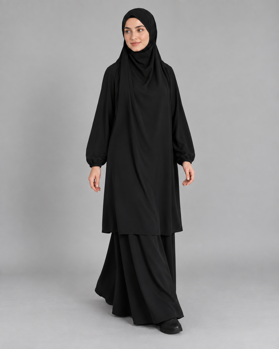 Jilbab avec capuche et jupe longue