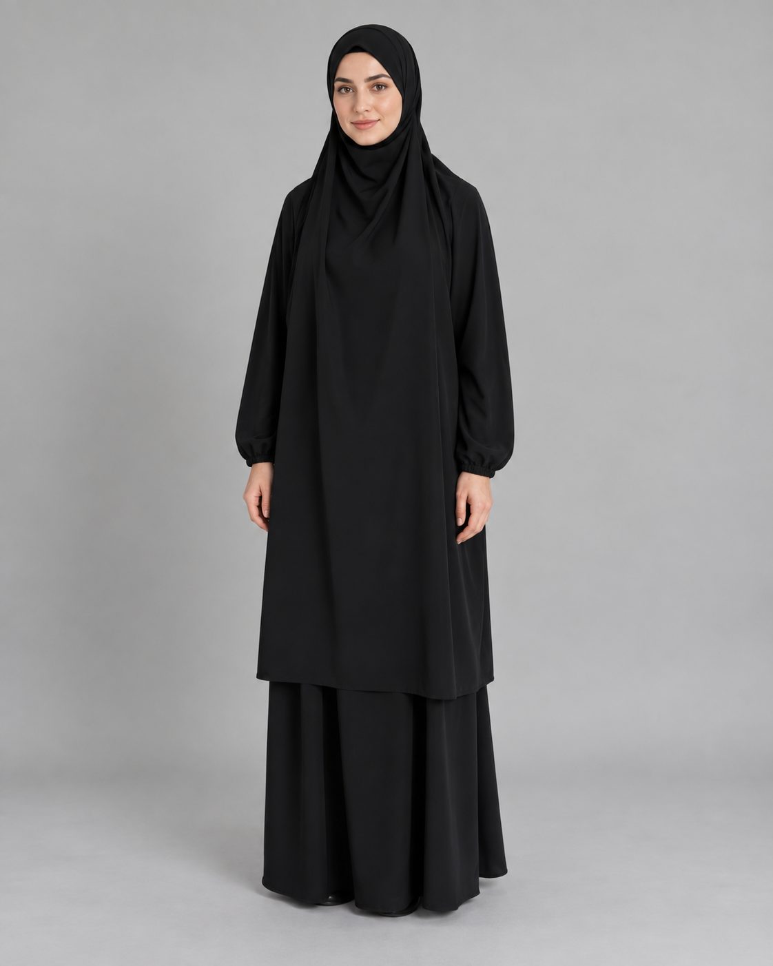 Jilbab avec capuche et jupe longue