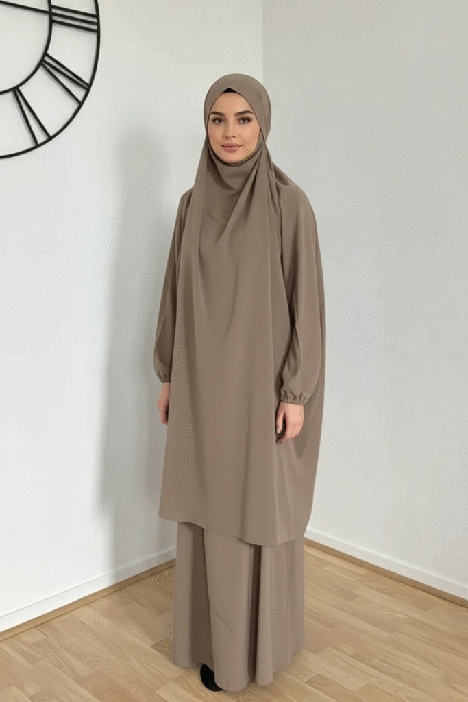 Jilbab avec capuche et jupe longue