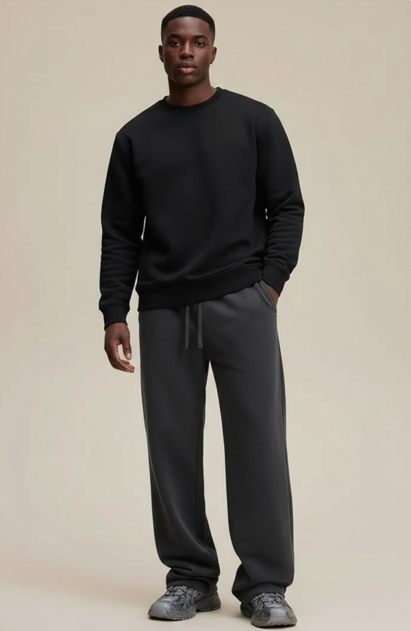 Pantalon Droit Oversize – Coton Premium