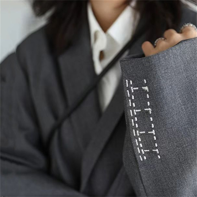 Blazer femme brodé élégante - Coupe loose