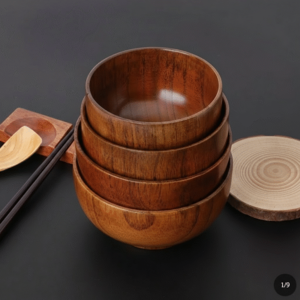 Bol Rond en Bois Naturel