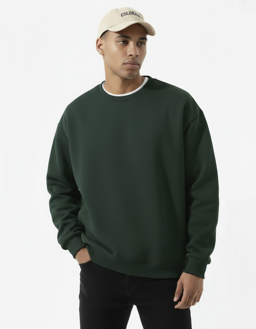 Pull Col Rond En Coton Epais