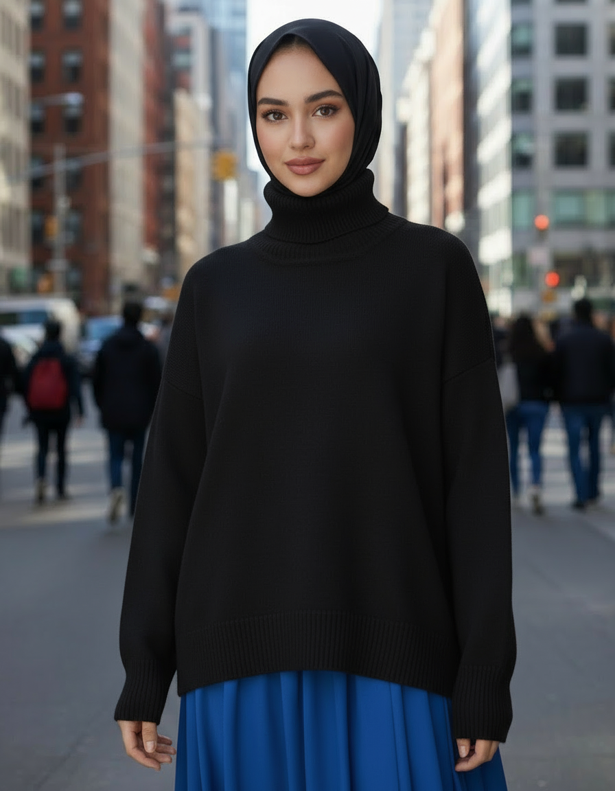 Pull col roulé – Coupe ample