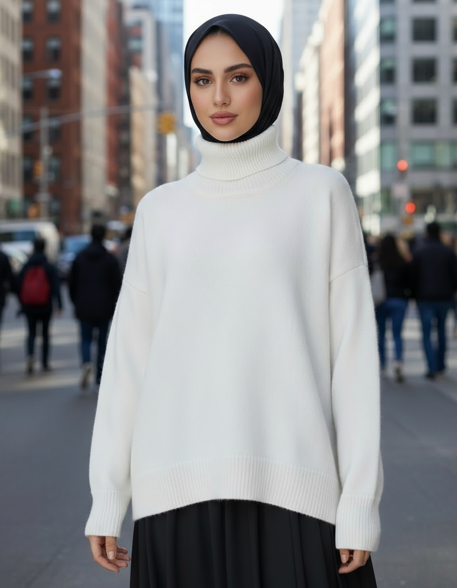 Pull col roulé – Coupe ample