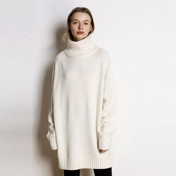 Pull oversize en laine mélangée et cachemire - Blanc, XXL