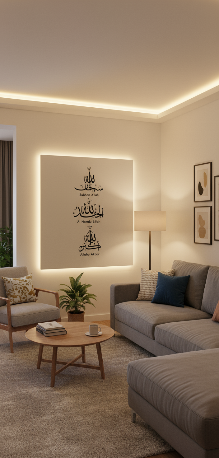 Stickers muraux islamiques – Subhan Allah, Al Hamdu Lillah, Allahu Akba
