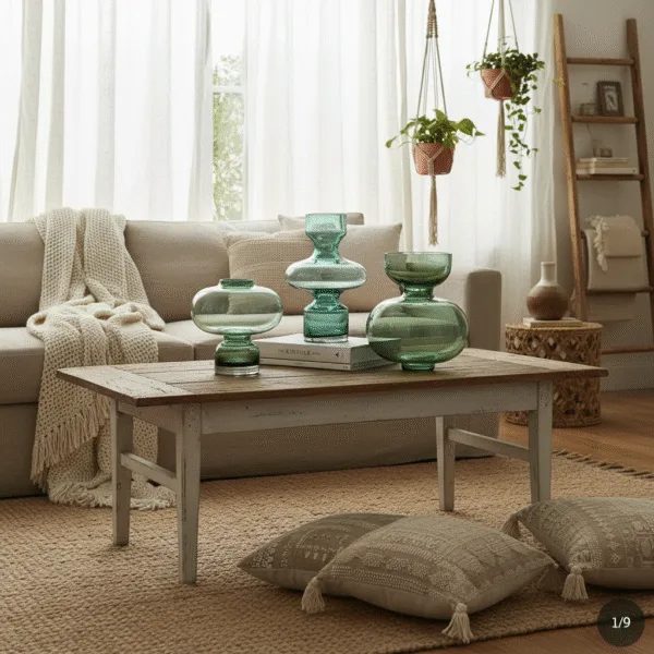 Vase décoratif en verre – Style européen moderne géométrique