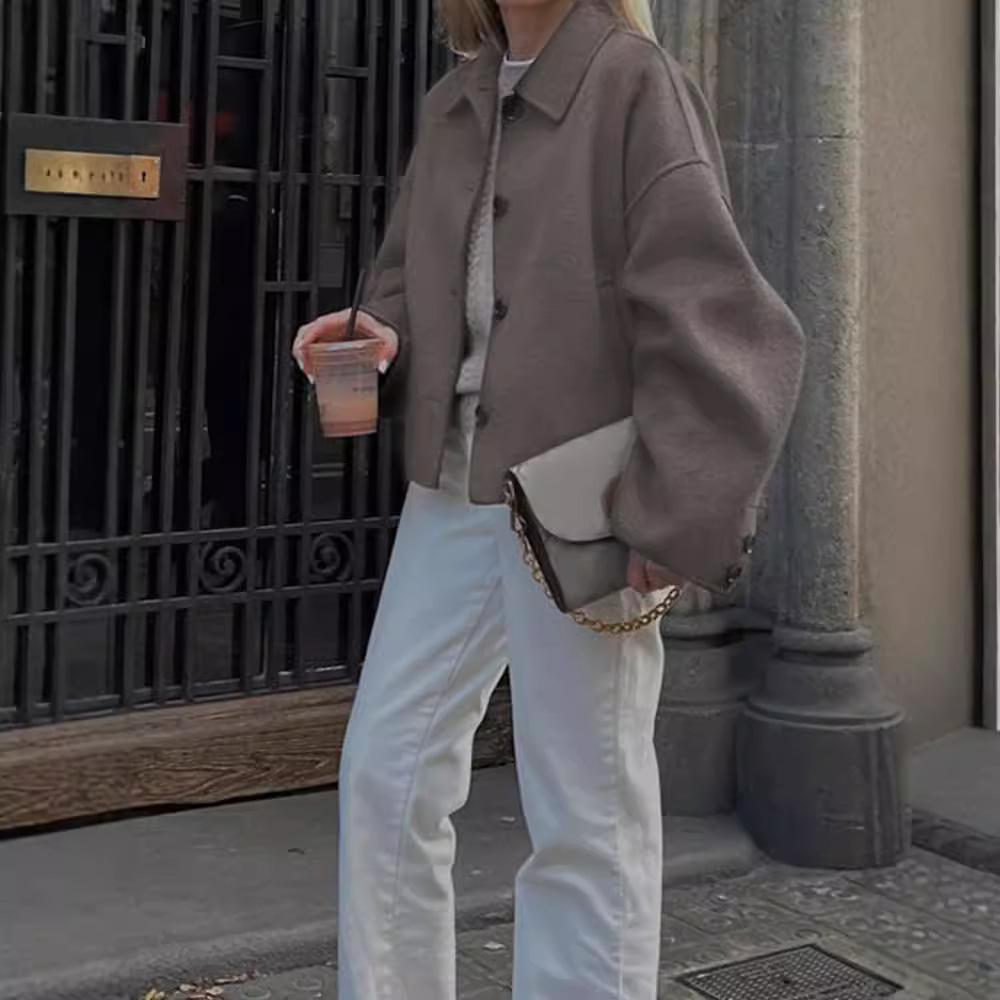 Veste courte femme décontracté chic