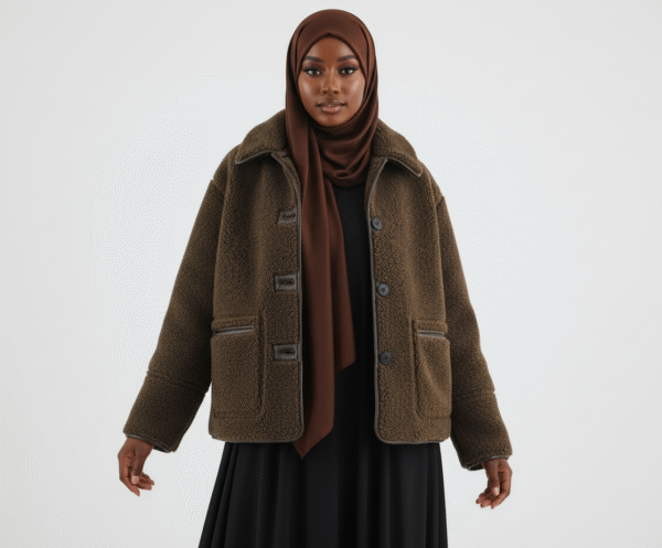 Veste peluche 2-en-1 réversible femme