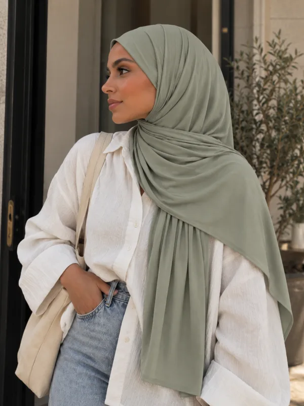 Hijab Premium Haut de Gamme en Jersey de Bambou – Léger, résiste aux plis !